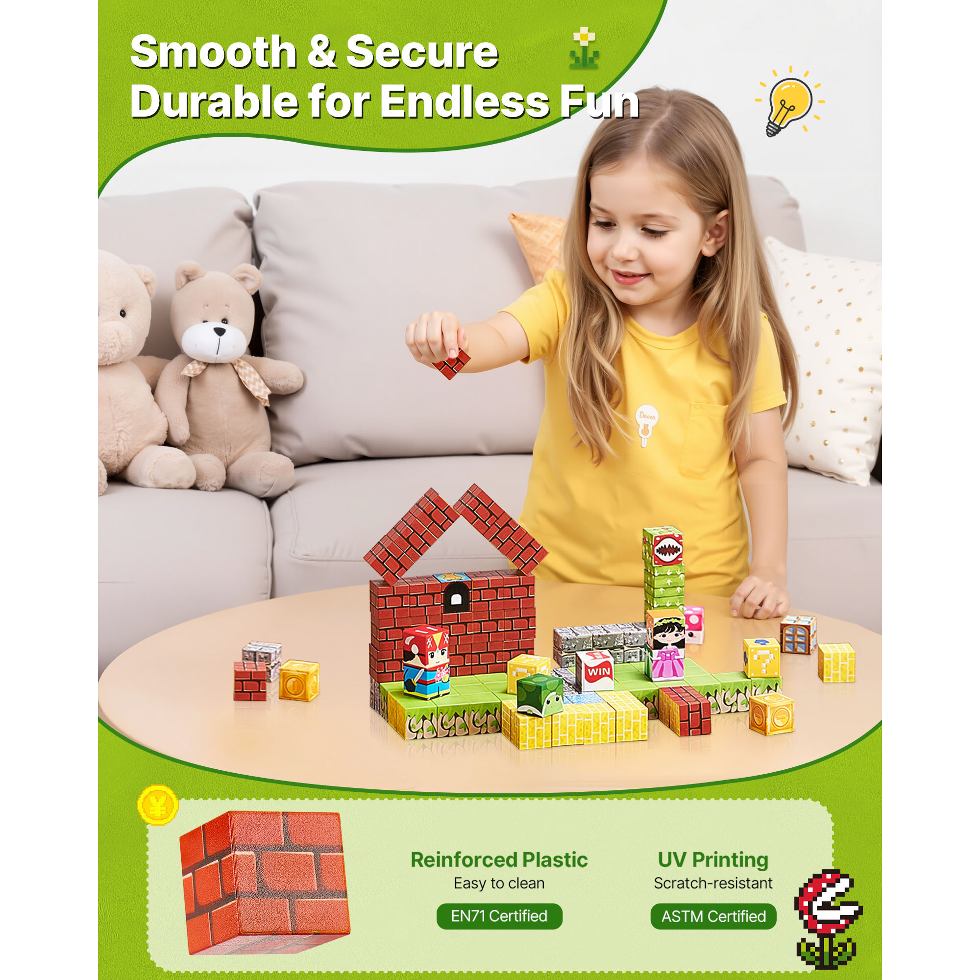 Magnetic Building Blocks Montessori Sensory Stem Educational Set_voghion.com